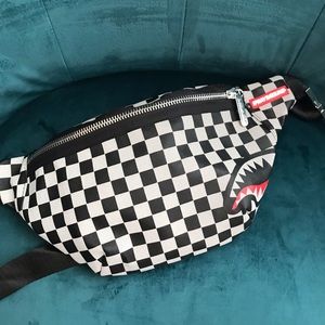 Sprayground belt bag and face mask